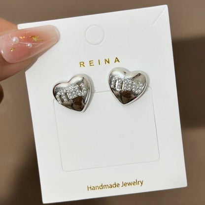 1 Pair Fashion Leaf Flower Bow Knot Imitation Pearl Alloy Rhinestones Earrings