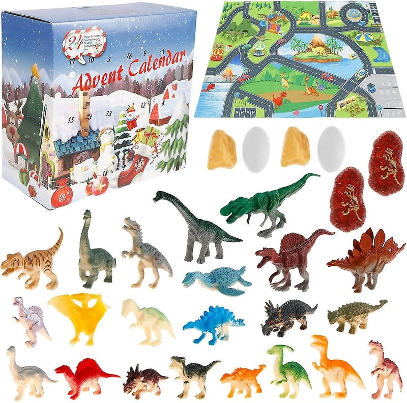 Christmas Countdown Dinosaur Blind Box Advent Calendar Diy Tyrannosaurus Rex Dinosaur Toy Set