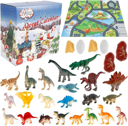 Christmas Countdown Dinosaur Blind Box Advent Calendar Diy Tyrannosaurus Rex Dinosaur Toy Set