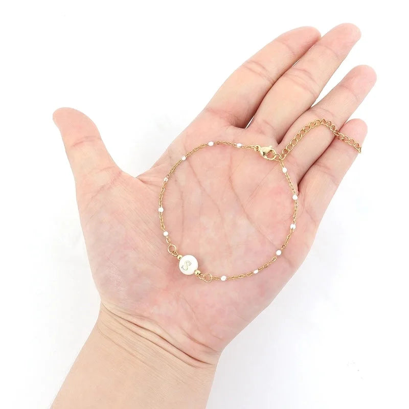 Elegant Minimalist Classic Style Letter 201 Stainless Steel 304 Stainless Steel Bracelets In Bulk