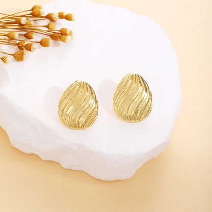 1 Pair Elegant Minimalist Geometric 304 Stainless Steel Stainless Steel Earrings