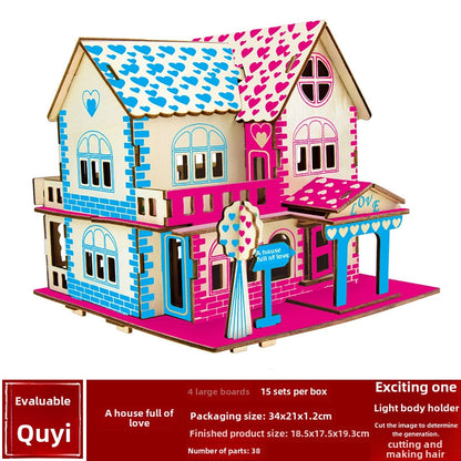 Stall Supply Children's Wooden 3D Puzzle Adult Puzzle Christmas Building Handmade Educational Model Toy