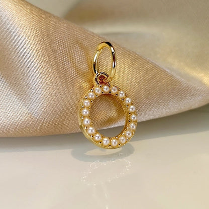 Fashion Letter Imitation Pearl Freshwater Pearl Copper Necklace