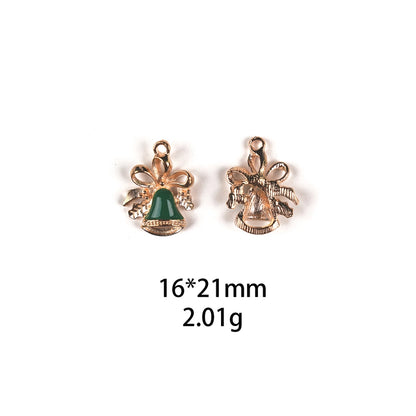 10 PCS/Package Zinc Alloy Christmas Tree Santa Claus Christmas Socks Pendant Jewelry Accessories