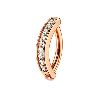 1 Piece Belly Rings Minimalist Classic Style Solid Color 304 Stainless Steel Inlay Belly Rings