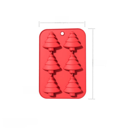 In Stock 6 Even Christmas Silicone Cake Mold DIY Household Kitchen Food Grade Baking Tools Manufacturers