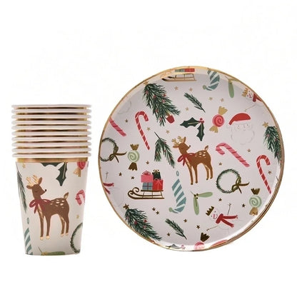 Christmas Cute Classic Animal Party Tableware Tableware