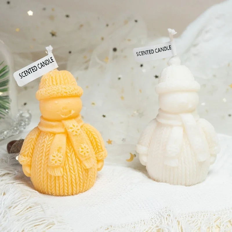 Christmas Fashion Snowman Soy Wax Daily Candle 1 Piece