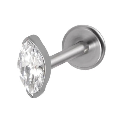 2 Pieces Lip Rings Classic Style Colorful Water Droplets G23 Titanium Synthetic Opal Zircon Inlay Synthetic Opal Zircon