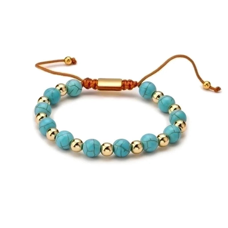 Retro Geometric Natural Stone Bracelets