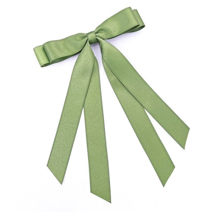 Korean Style Double-layer Bow Ribbon Hairclip Women's Ballet Girl Side Clip Back Head Top Simple Hair Accessories