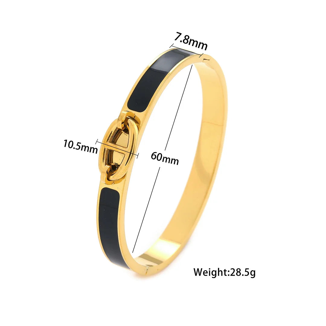 Ellipse Titanium Steel Electroplating Bangles