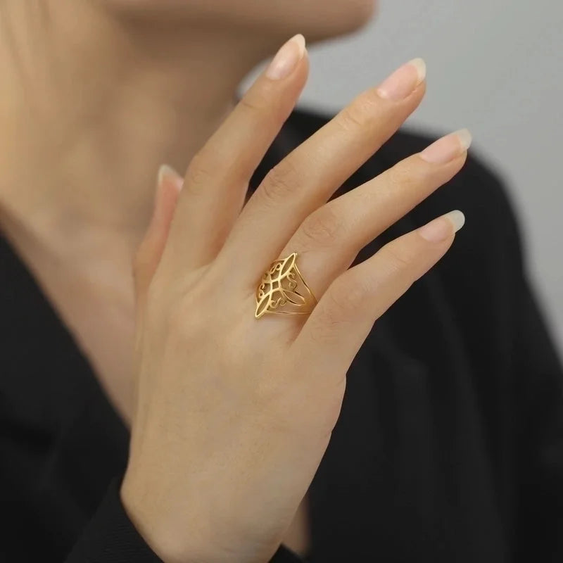 Minimalist Geometric Stainless Steel Plating Rings