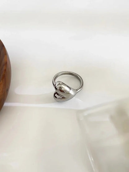 Minimalist Classic Style Solid Color 316L Stainless Steel Plating Stainless Steel Rings