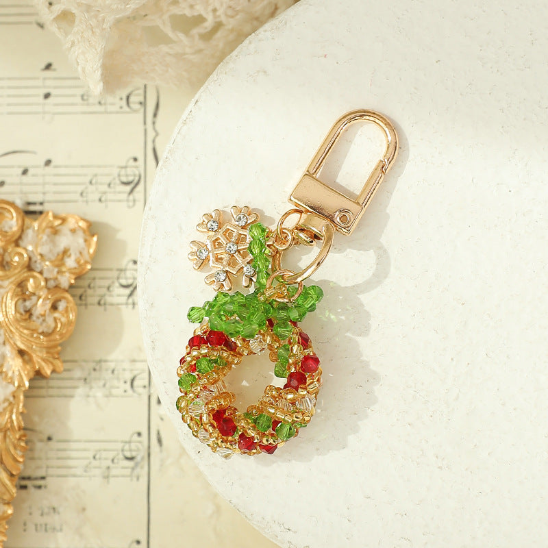 Christmas Gift Keychain Pendant Practical Car Key Christmas Tree Ornament Phone Chain