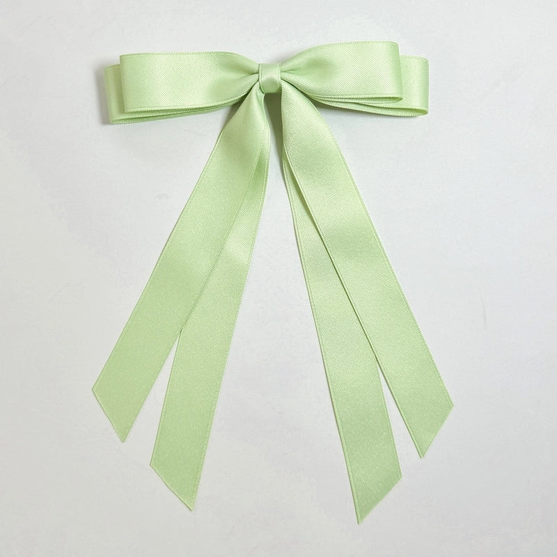 Korean Style Double-layer Bow Ribbon Hairclip Women's Ballet Girl Side Clip Back Head Top Simple Hair Accessories