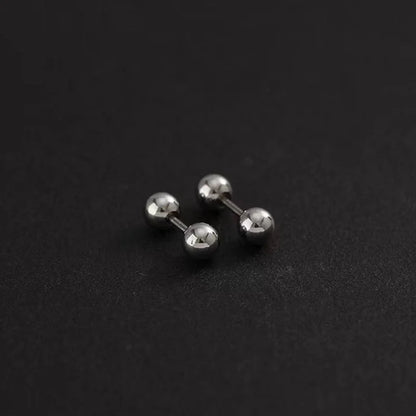 1 Pair Minimalist Round 304 Stainless Steel 18K Gold Plated Ear Studs