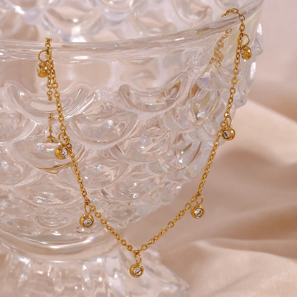 Minimalist Women Geometric 18K Gold Plated Anklets