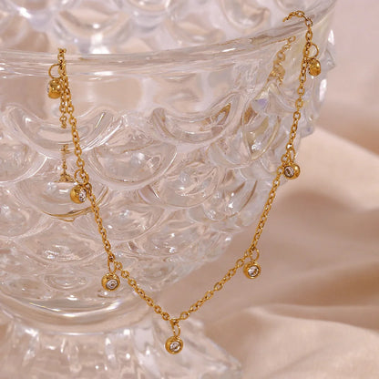 Minimalist Women Geometric 18K Gold Plated Anklets