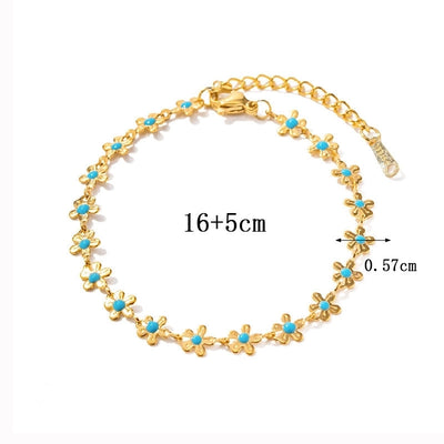 Titanium Steel Sweet Plating Printing Bracelets Necklace