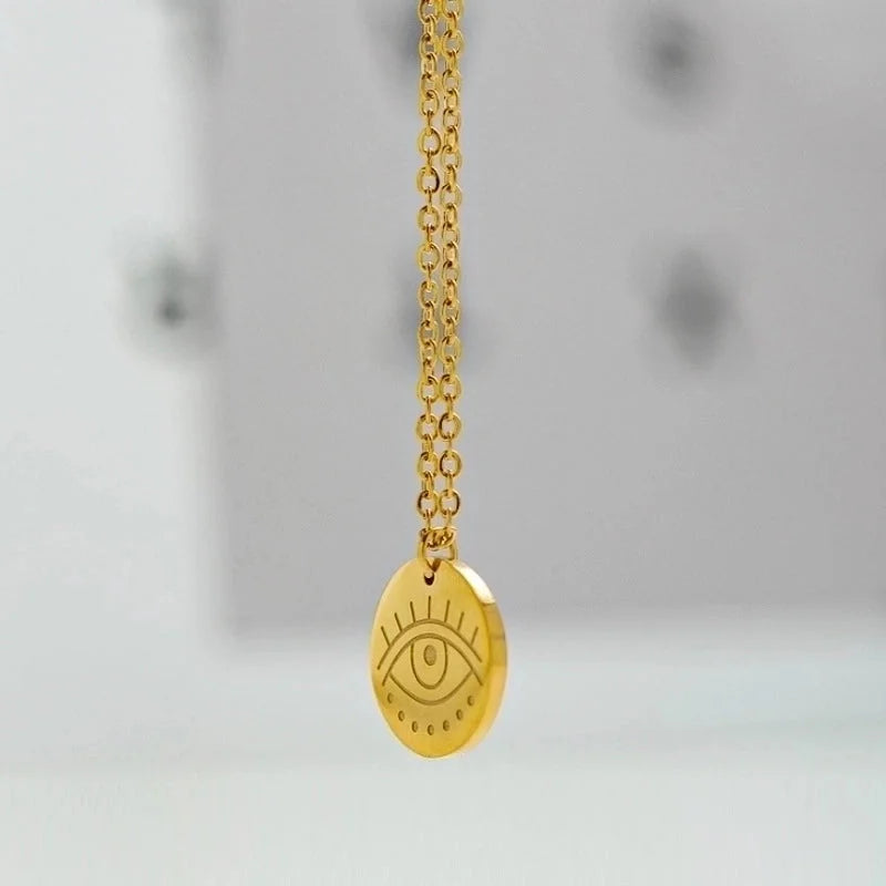 Minimalist Geometric 304 Stainless Steel 18K Gold Plated Plating Necklace