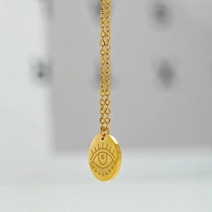 Minimalist Geometric 304 Stainless Steel 18K Gold Plated Plating Necklace