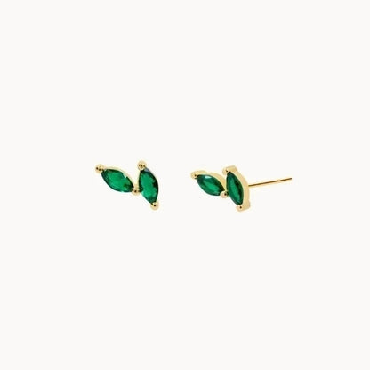 1 Pair Minimalist Solid Color Inlay 925 Sterling Silver Copper Zircon Ear Studs
