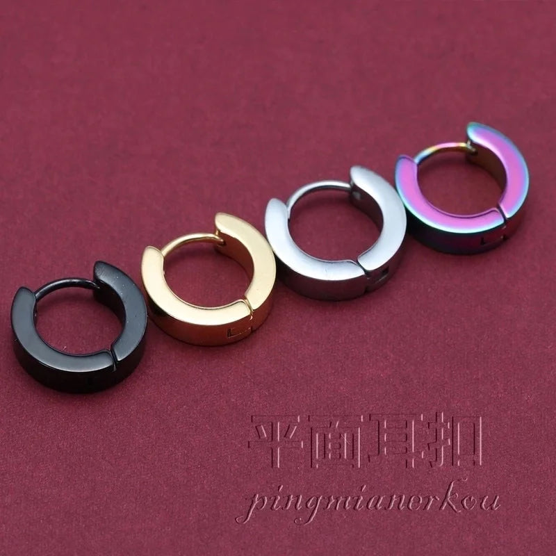 10 PCS/Package Basic Minimalist Commute Geometric Plating 304 Stainless Steel Hoop Earrings