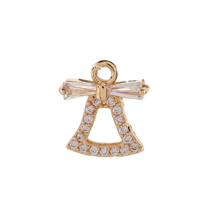 Basic Modern Style Classic Style Star Key Bell 14K Gold Plated Zircon Copper Jewelry Accessories