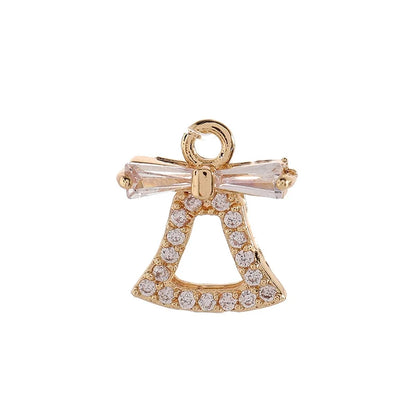 Basic Modern Style Classic Style Star Key Bell 14K Gold Plated Zircon Copper Jewelry Accessories