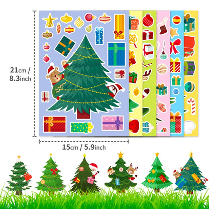 1 Set Christmas Tree Learning School Christmas PVC Cute Stickers