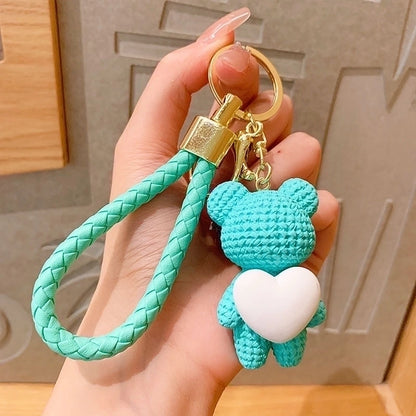 Creative Love Bear Key Chain Carrying Good Slaughter Running With Couple Doll Key Chain Pendant Bag Pendant