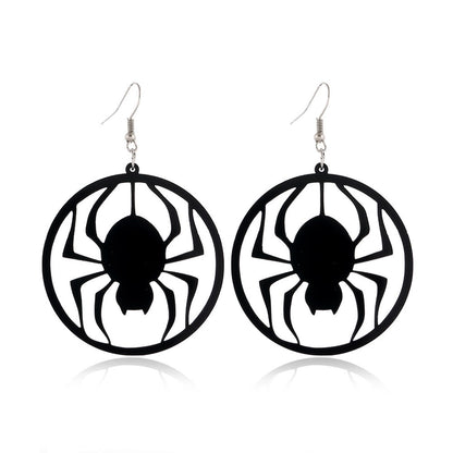6 Pieces Gothic Cat Spider Alloy Women'S Drop Earrings 1 Pair