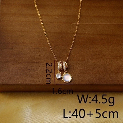 Sweet Commute Sunflower Heart Shape 304 Stainless Steel Zircon 16K Gold Plated 18K Gold Plated Stainless Steel Necklaces