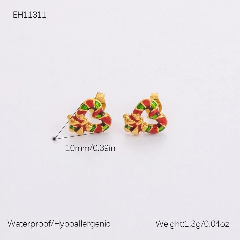 Cute Modern Style Christmas Tree Bow Knot Snowflake 304 Stainless Steel Plating Bracelets Earrings Necklace