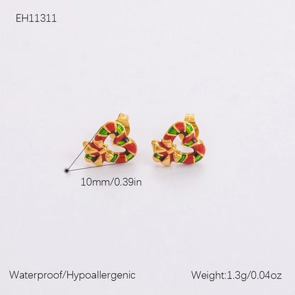 Cute Modern Style Christmas Tree Bow Knot Snowflake 304 Stainless Steel Plating Bracelets Earrings Necklace