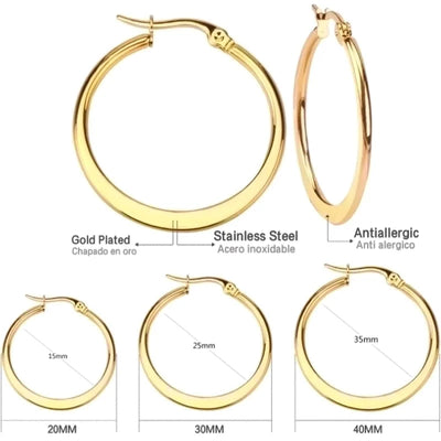 Minimalist Heart Shape Stainless Steel Plating Earrings 1 Pair