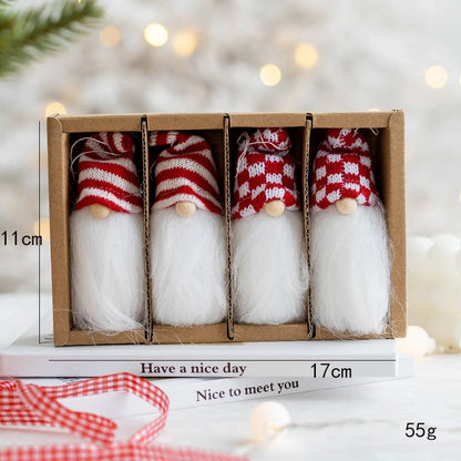 Christmas Minimalist Classic Style Santa Claus Holiday Daily Hanging Ornaments Decorative Props