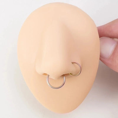 Minimalist Round Stainless Steel Plating Nose Ring