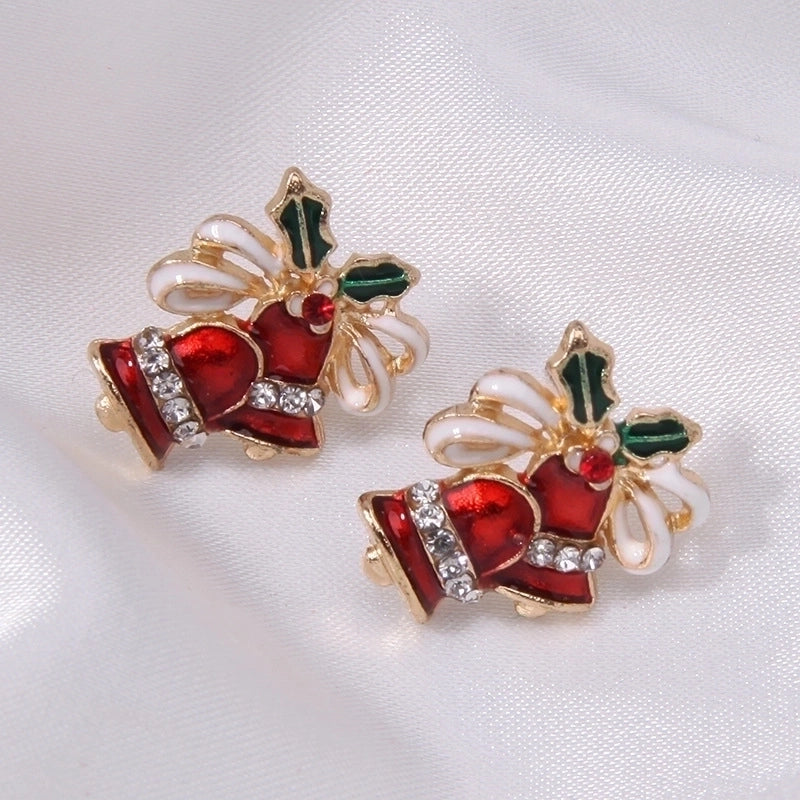 1 Pair Classic Style Geometric Santa Claus Snowflake Alloy Drop Earrings Ear Studs