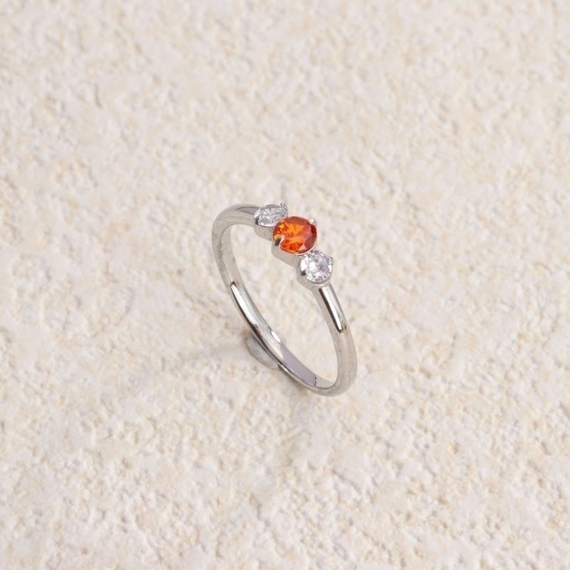 Retro Water Droplets Titanium Steel Inlay Artificial Diamond Rings