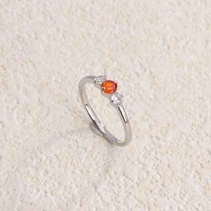 Retro Water Droplets Titanium Steel Inlay Artificial Diamond Rings