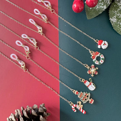Vacation Christmas Tree Alloy Christmas Women's Glasses Chain
