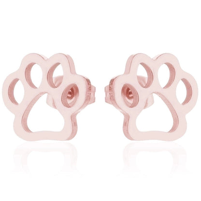 Minimalist Dog Cat Plating 304 Stainless Steel Stainless Steel Earrings