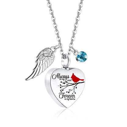 Stainless Steel Crooked Peach Heart-shaped Men's And Women's Necklace Style Cinerary Casket Commemorative Lettering Pet Lover Pendant