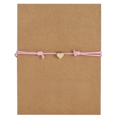 New Fashion Necklace Heart-shaped Butterfly Weaving Adjustable Copper Bracelet