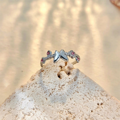 Elegant Vintage Style Geometric Butterfly 304 Stainless Steel Plating Open Rings