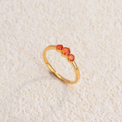 Retro Water Droplets Titanium Steel Inlay Artificial Diamond Rings