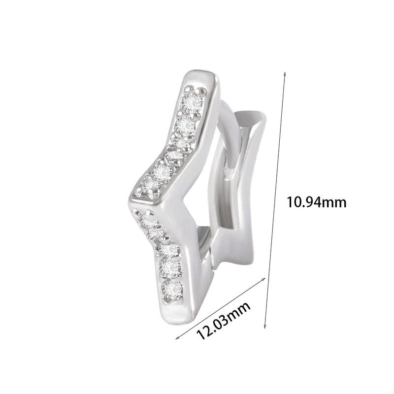 1 Piece Elegant Flower Butterfly Inlay Copper Rhinestones Zircon Earrings