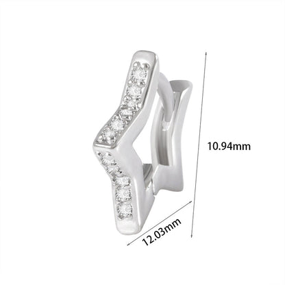 1 Piece Elegant Flower Butterfly Inlay Copper Rhinestones Zircon Earrings